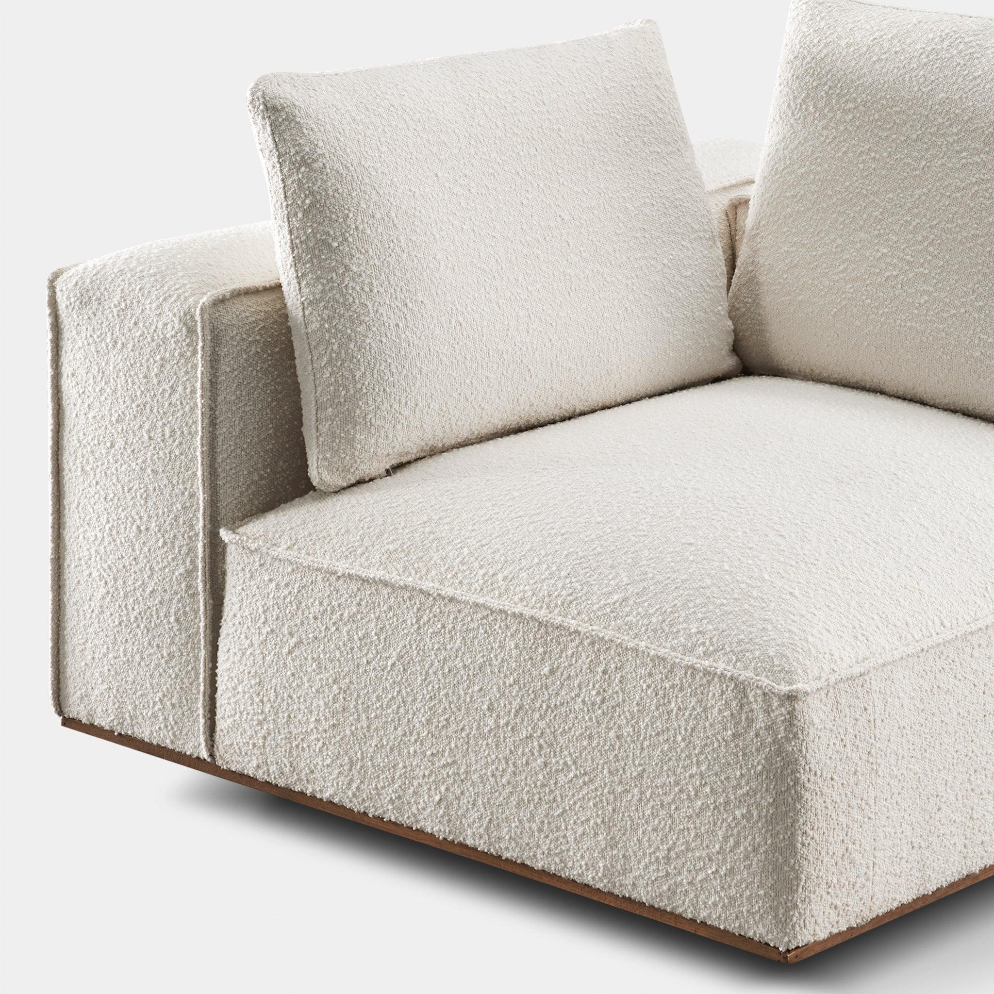 Harbour Santorini Return Left - Oak Natural, Boucle Ivory