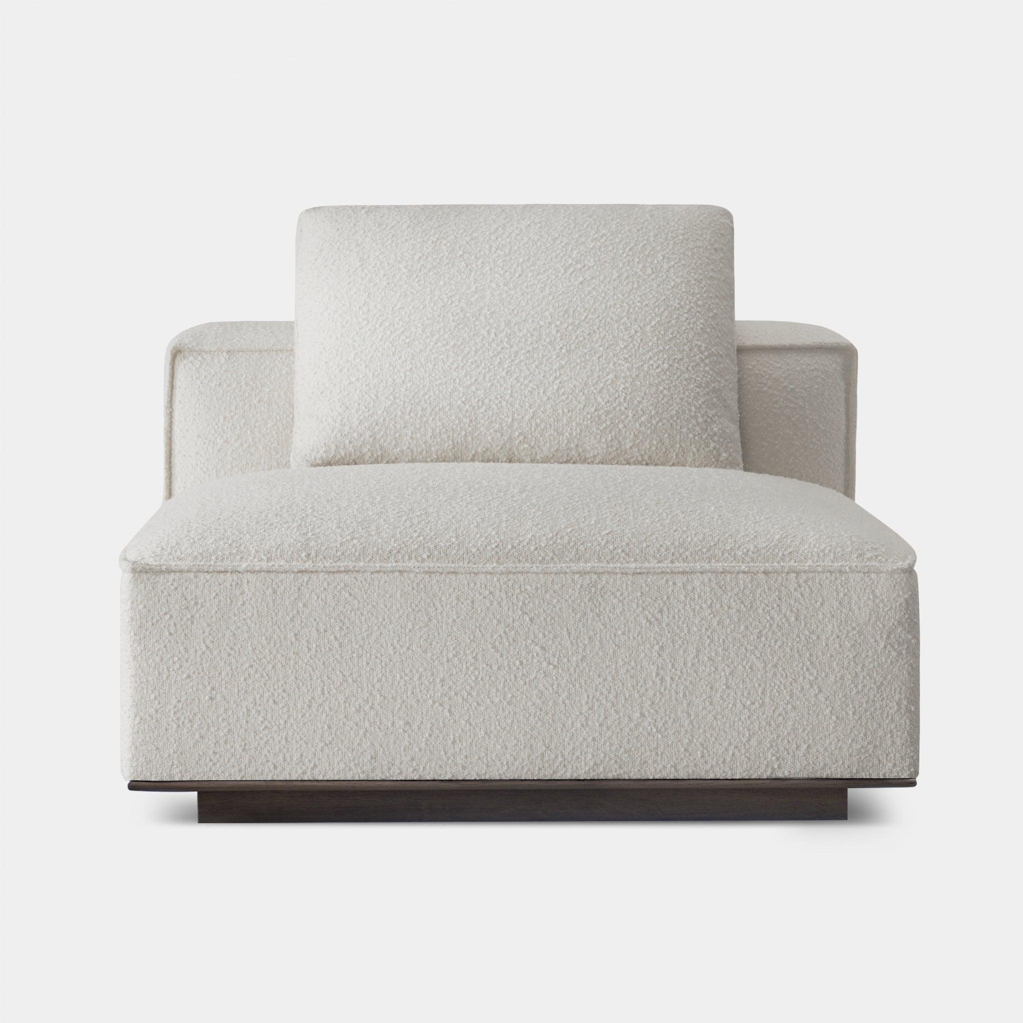 Harbour Santorini Armless Single - Oak Natural, Harbour Belgian Linen Mushroom