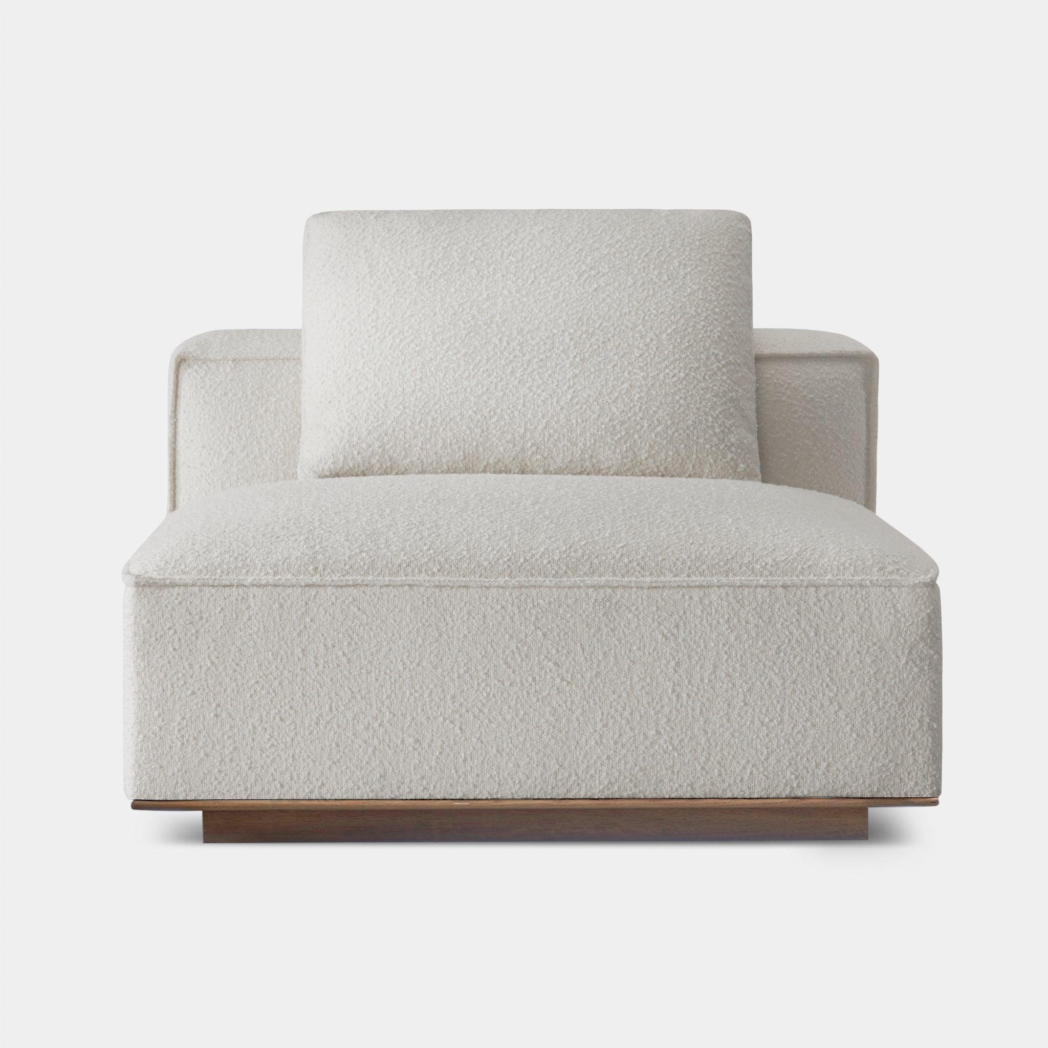 Harbour Santorini Armless Single - Oak Natural, Harbour Belgian Linen Smoke