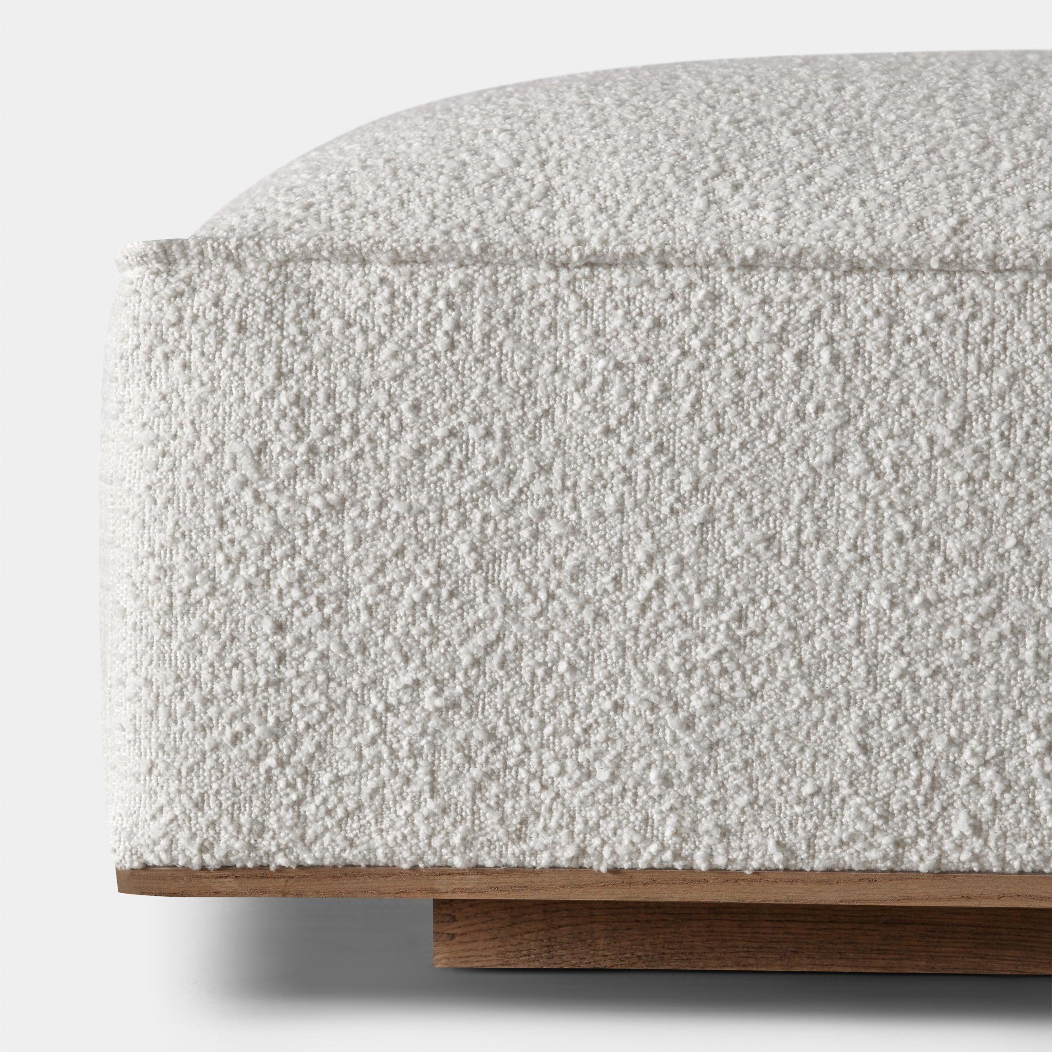 Harbour™ Santorini Ottoman - Oak Brown, Boucle Natural