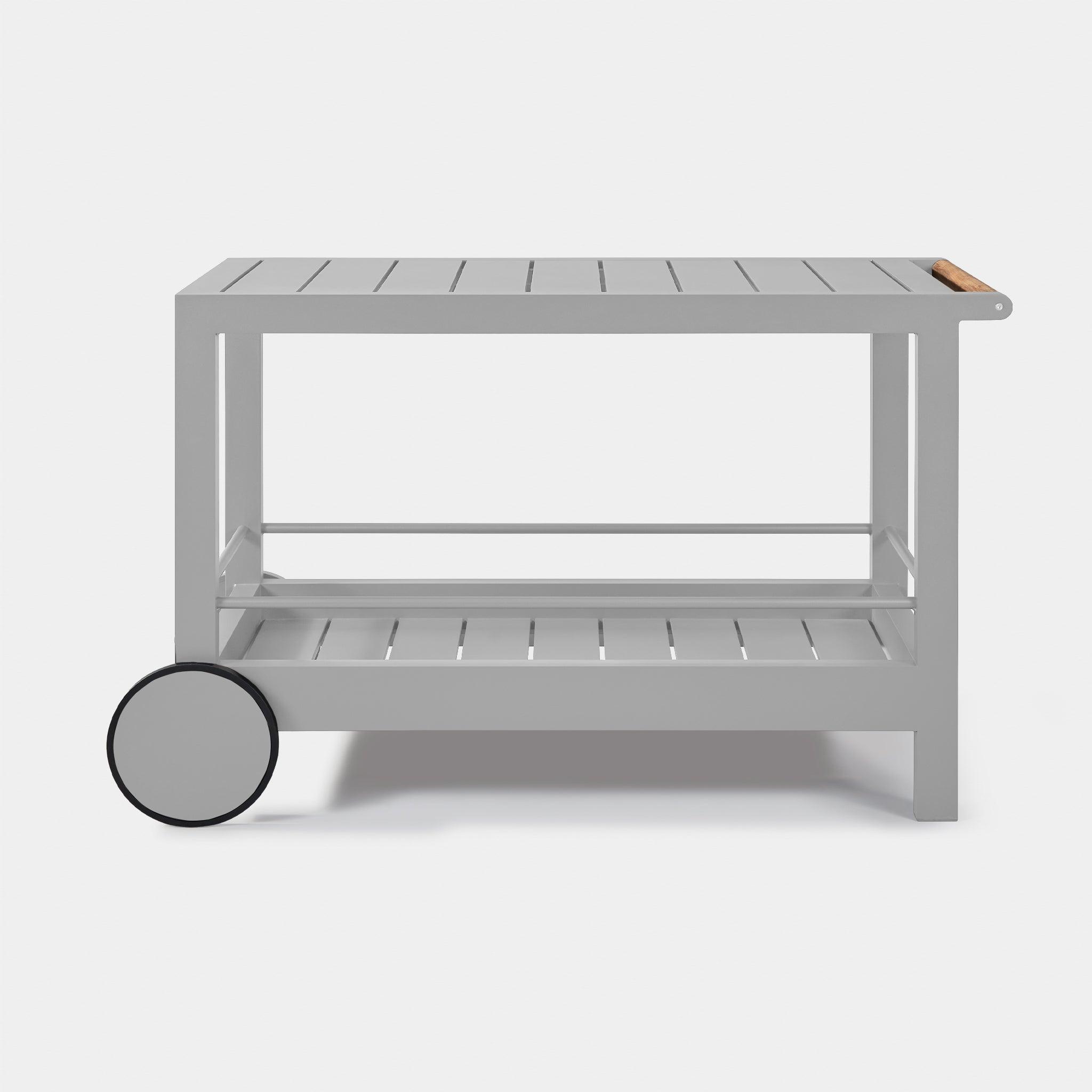 Harbour Tavola Slatted Bar Cart - Aluminum Asteroid