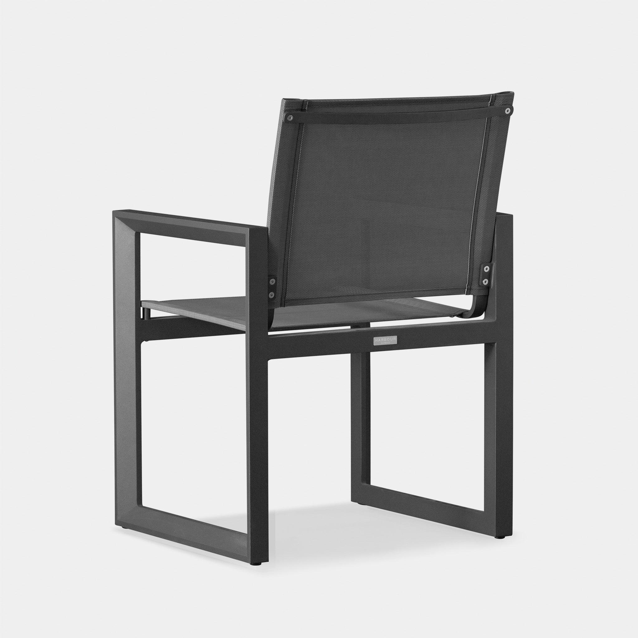 Harbour Vaucluse Dining Chair - Aluminum Asteroid, Batyline Silver