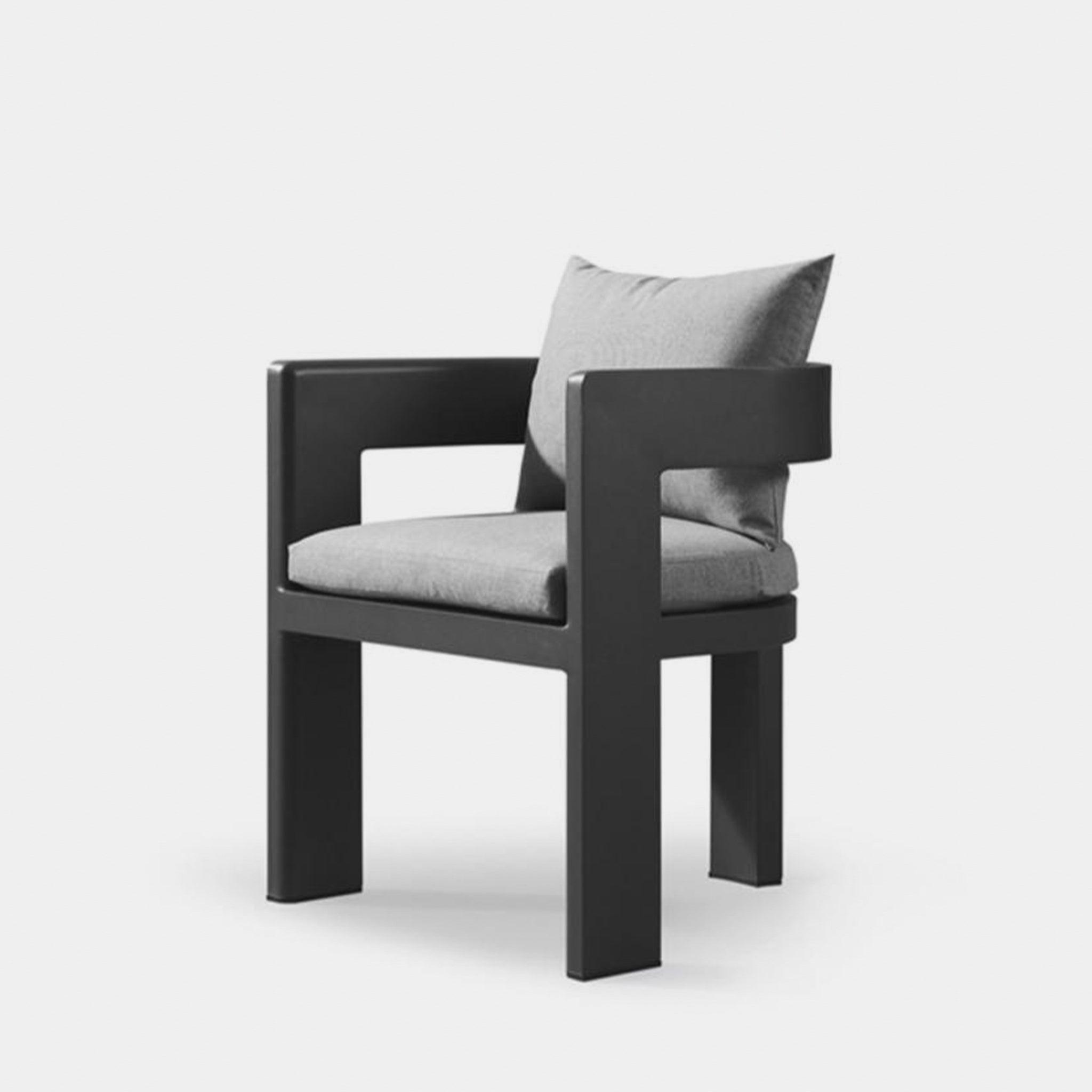 Harbour Victoria Dining Chair - Aluminum Asteroid, Siesta Indigo