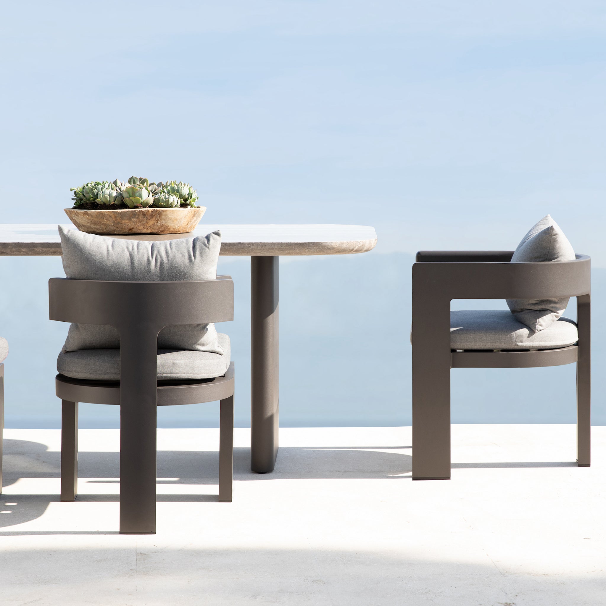 Harbour Victoria Dining Chair - Aluminum Asteroid, Siesta Indigo