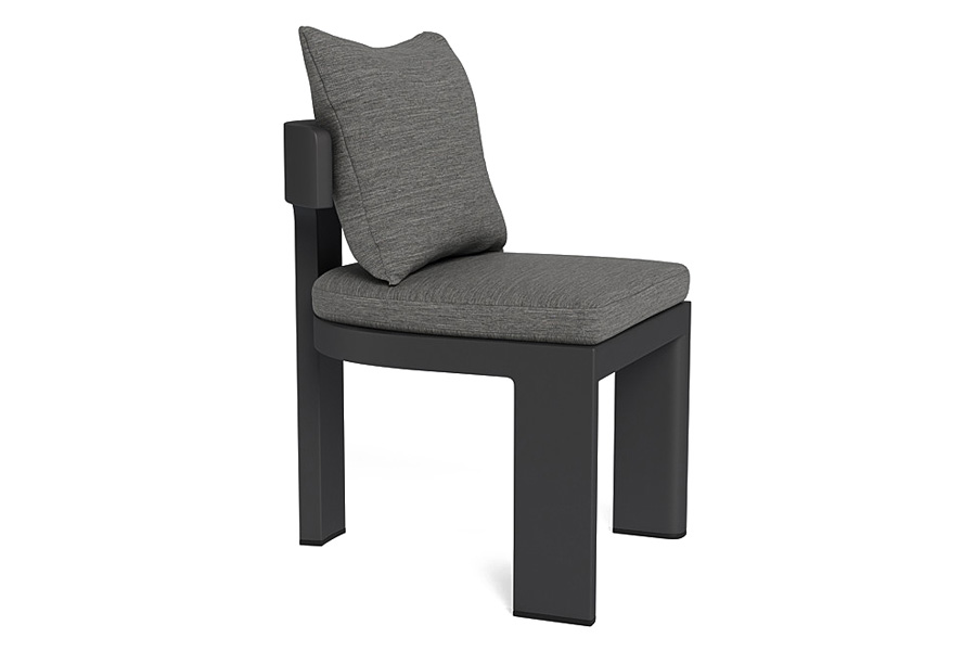 Harbour Victoria Armless Dining Chair - Aluminum Asteroid, Lisos Grafito