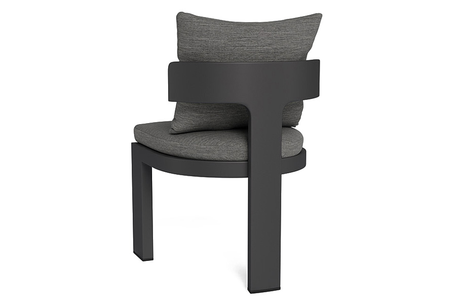 Harbour Victoria Armless Dining Chair - Aluminum Asteroid, Lisos Grafito