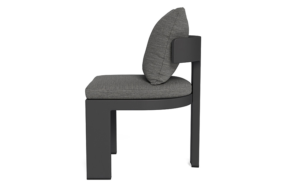 Harbour Victoria Armless Dining Chair - Aluminum Asteroid, Lisos Grafito