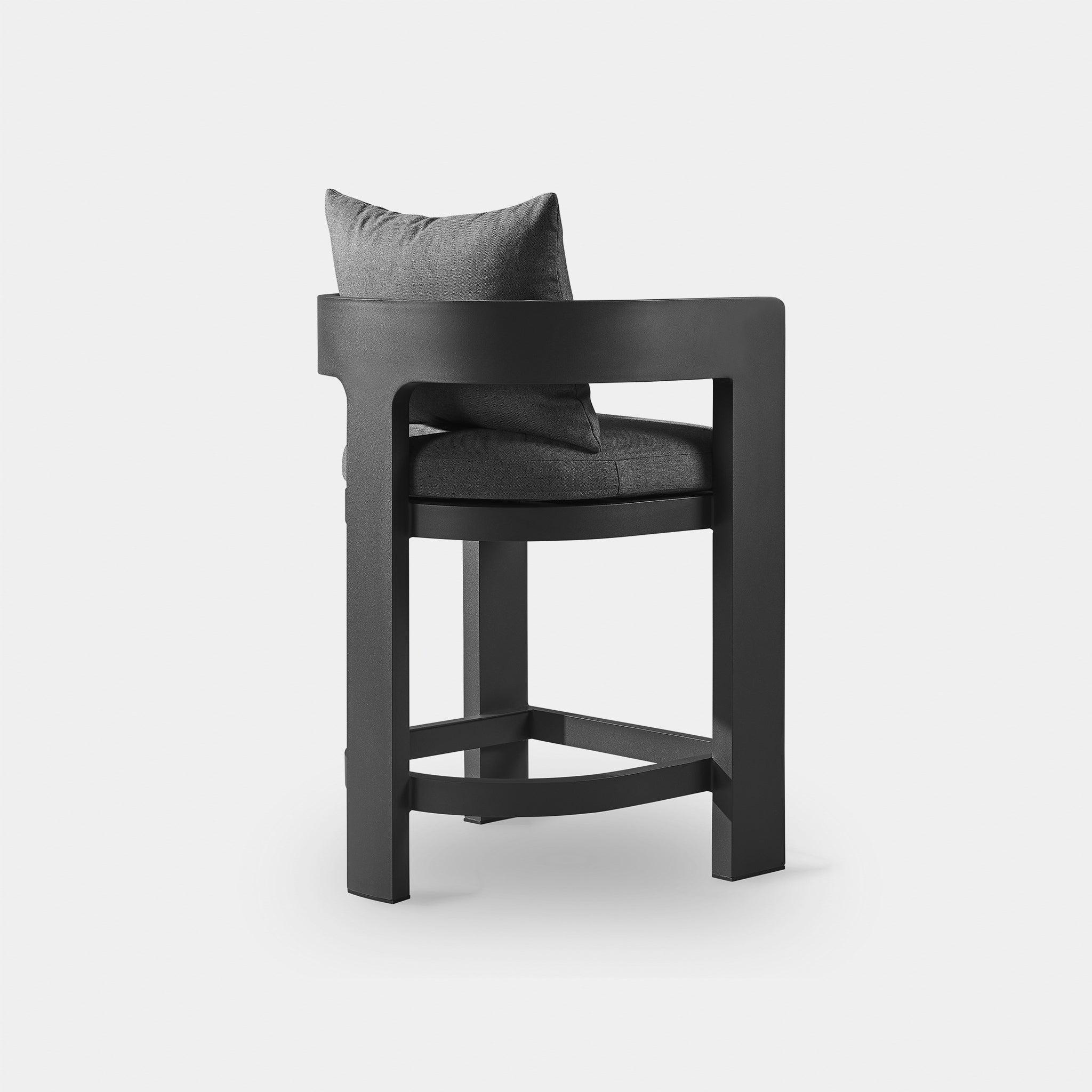 Harbour Victoria Counter Stool - Aluminum Taupe, Siesta Indigo