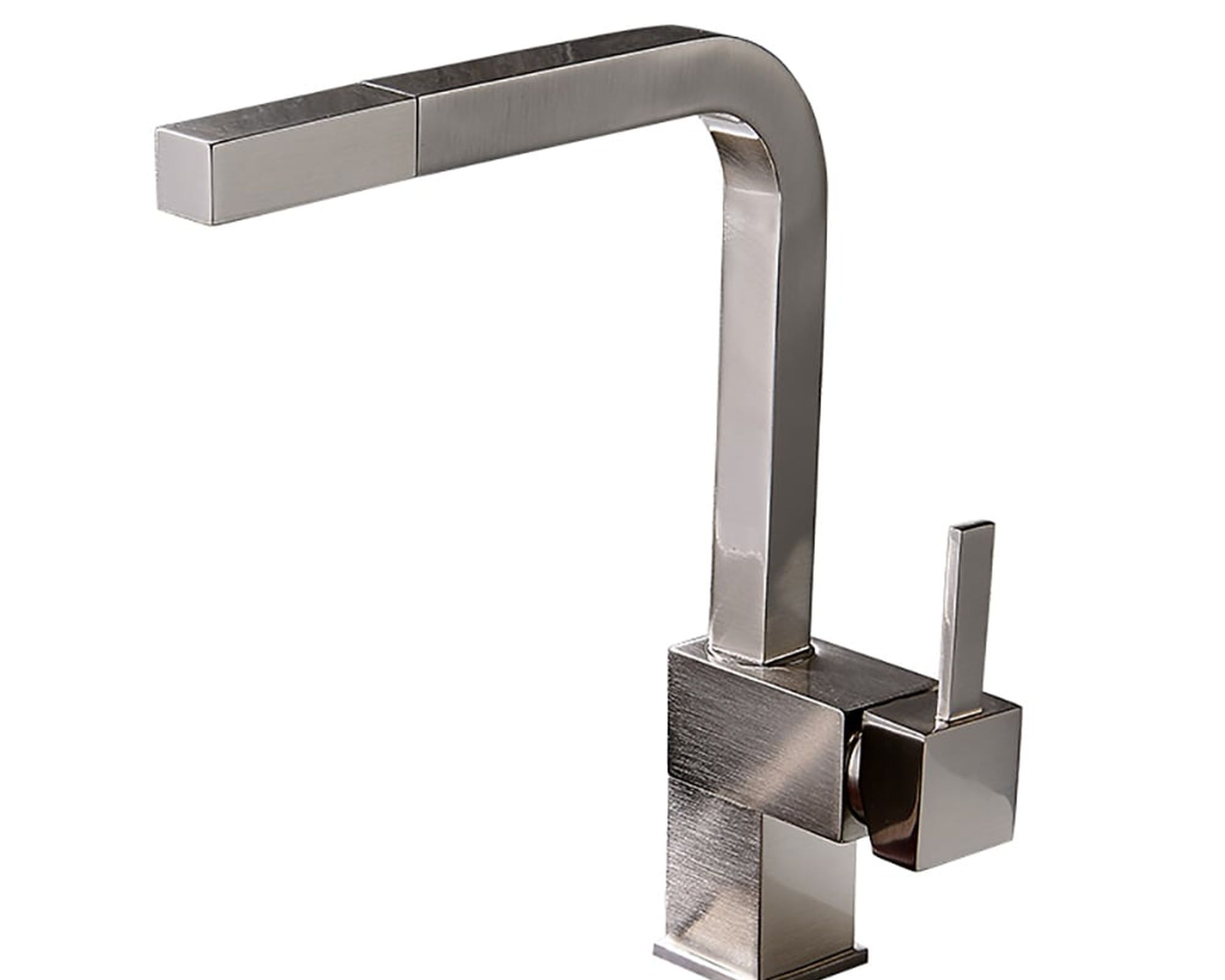 HMR Contemporary Pull-Out Brass Kitchen Faucet