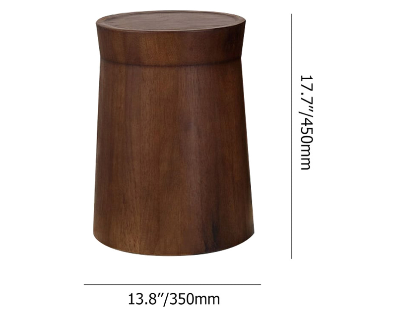 HMR Small Cottage Round Side Table - Walnut, Wood