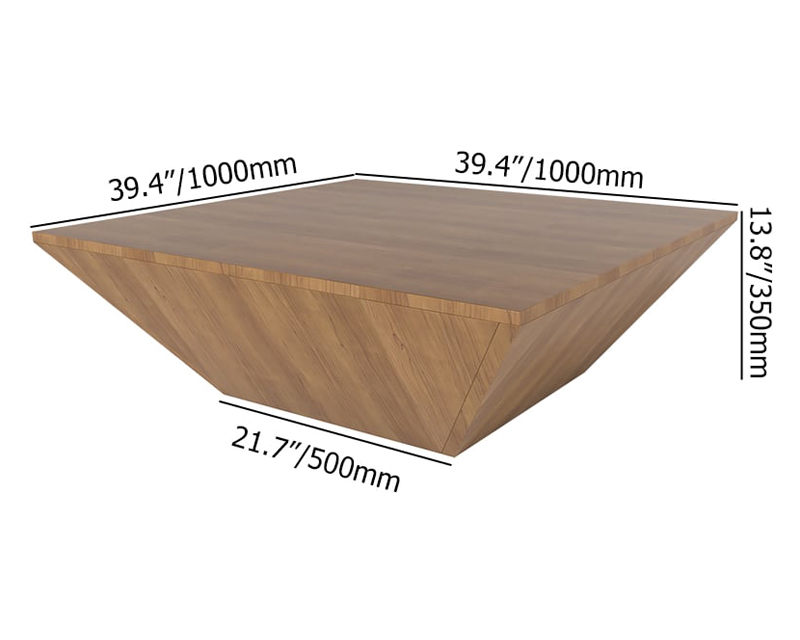 HMR Modern 39" Coffee Table with Storage and 1-Drawer - Walnut