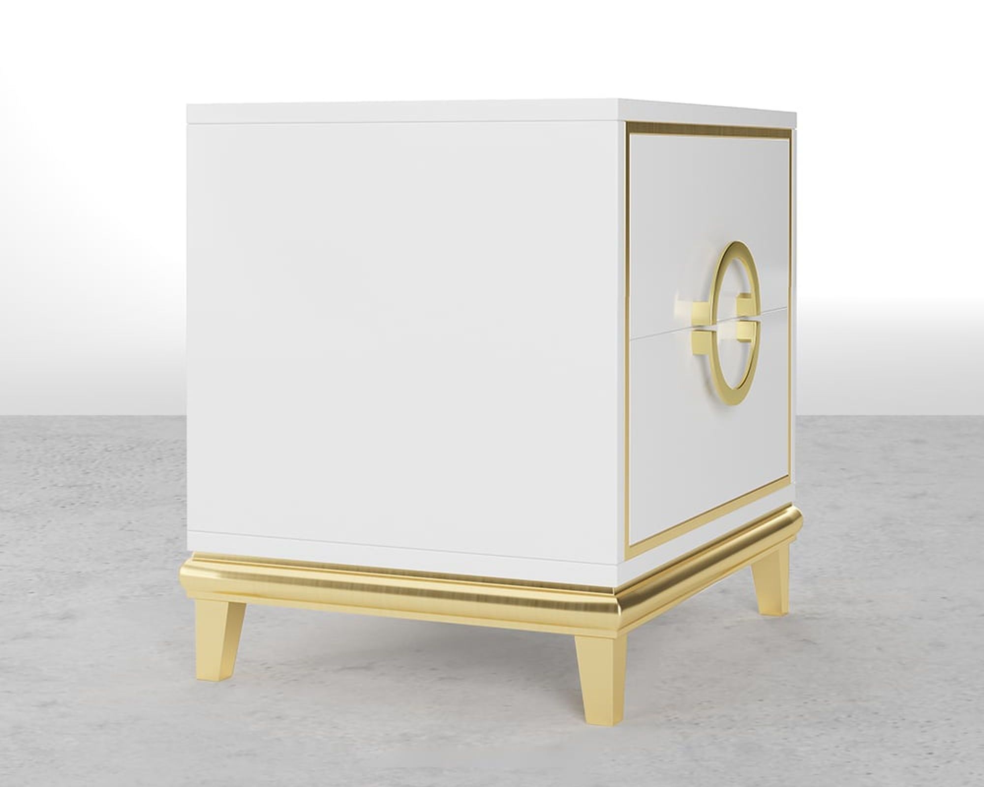 HMR Tile Modern Nightstand with 2 Drawers