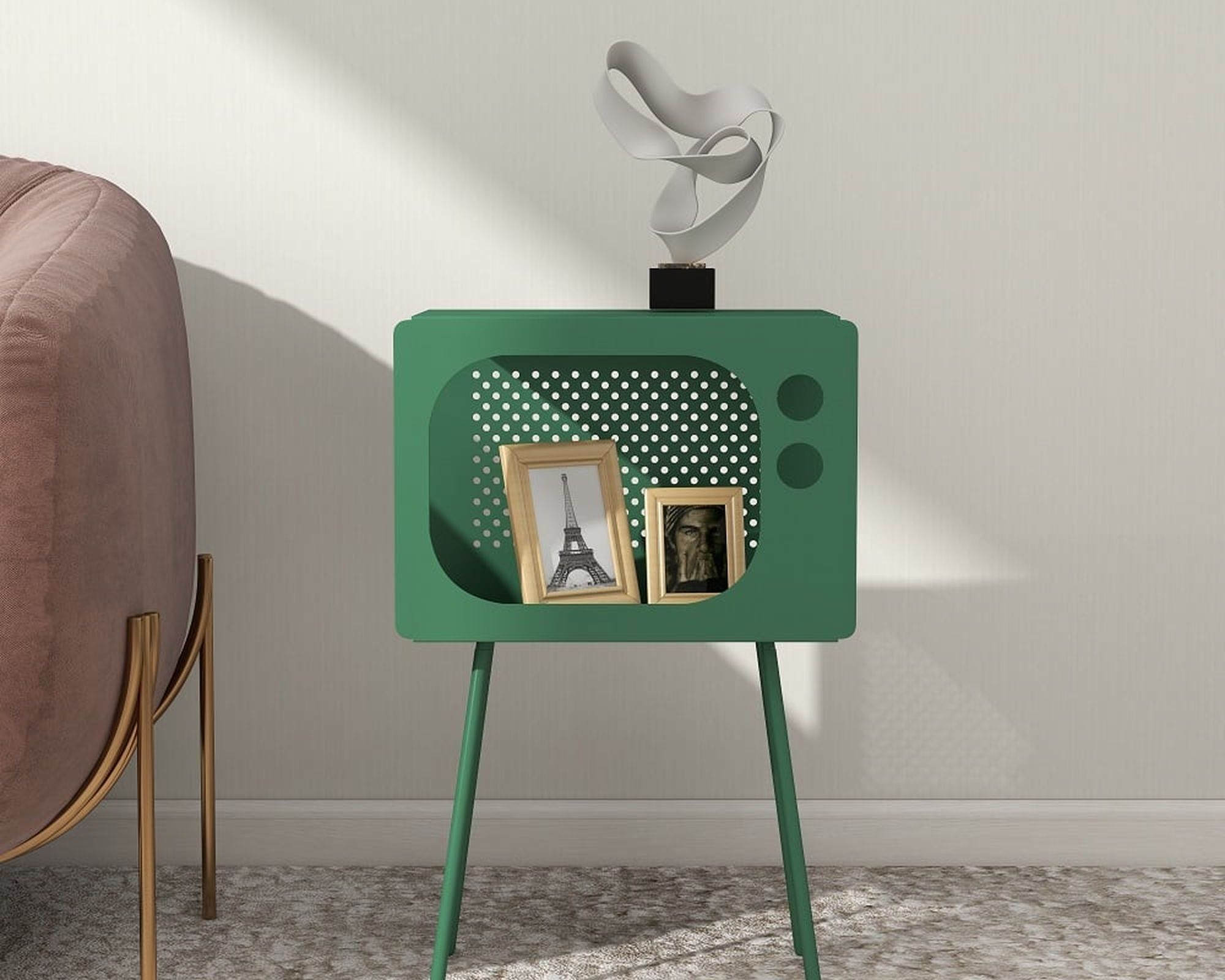 HMR Stert Series Modern End Table - Fresh Green