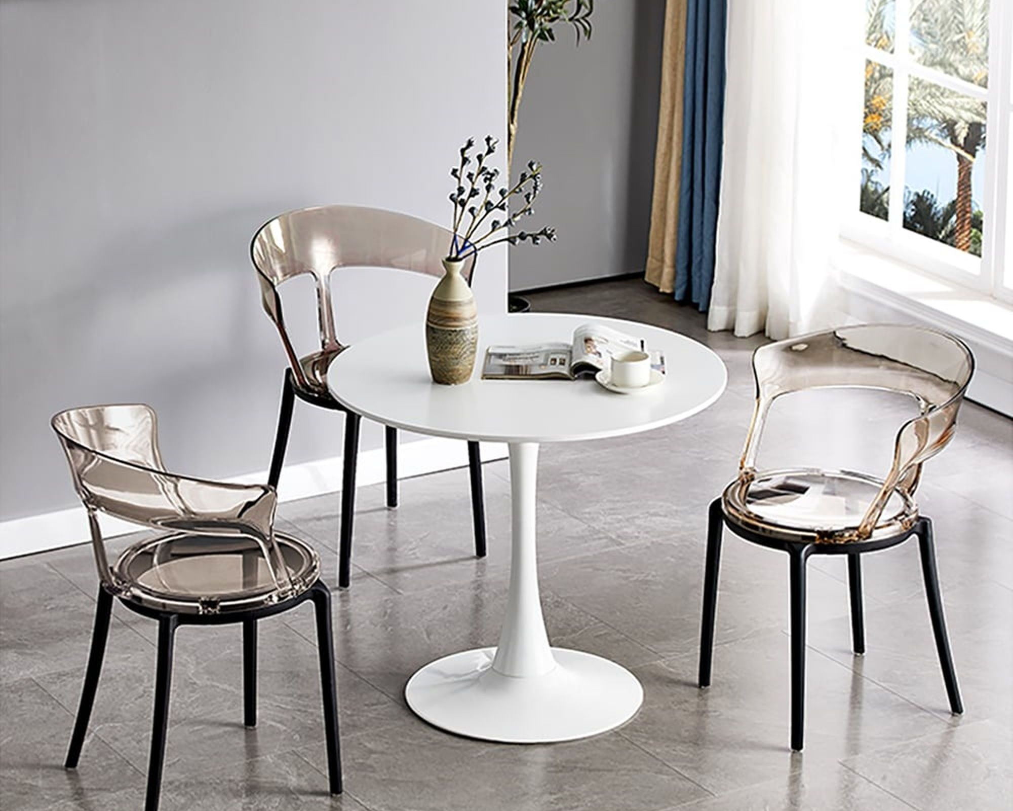 HMR Modern Acrylic Dining Chairs