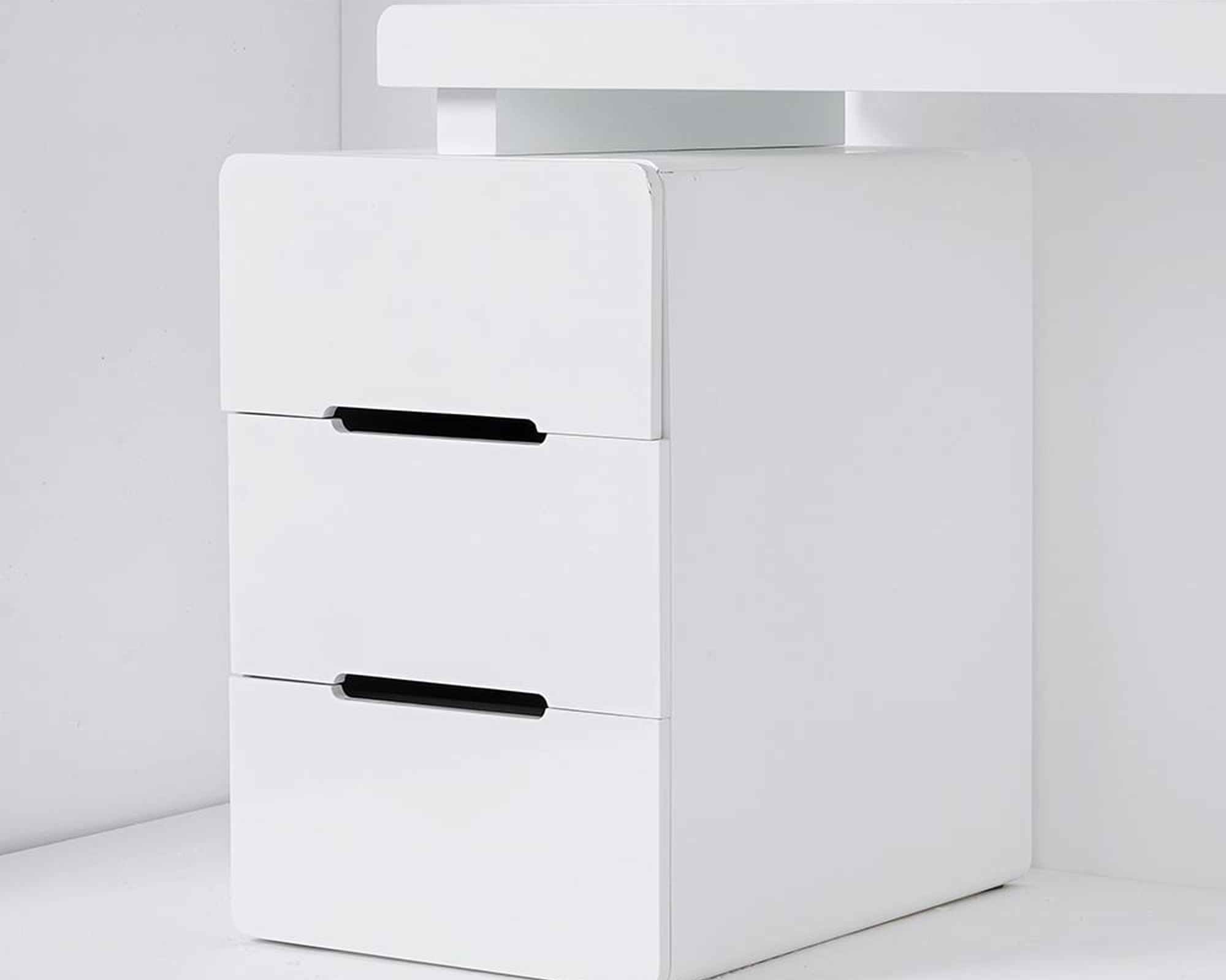 HMR Mular 3-Drawer Writing Desk with 3 Drawers Office Furniture - White, 63"L x 19.7"W x 27.6"H