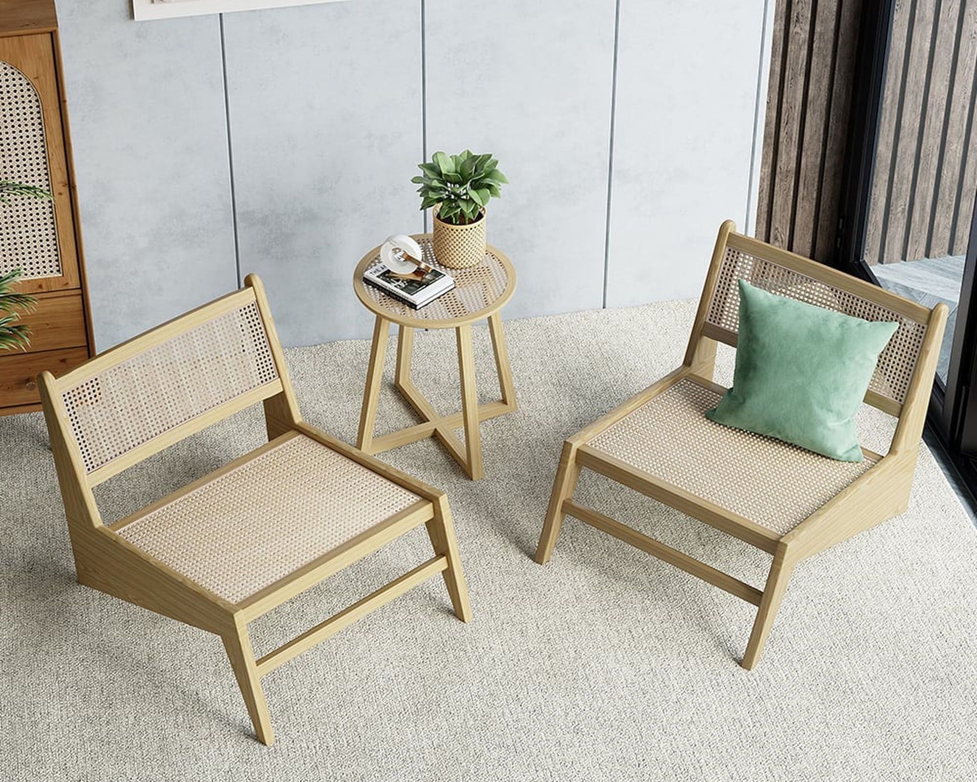 HMR Lounge Accent Chair - Natural, Rattan