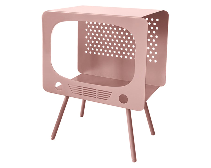 HMR Stert Series TV Sculpt Display Shelving End Table - Pink