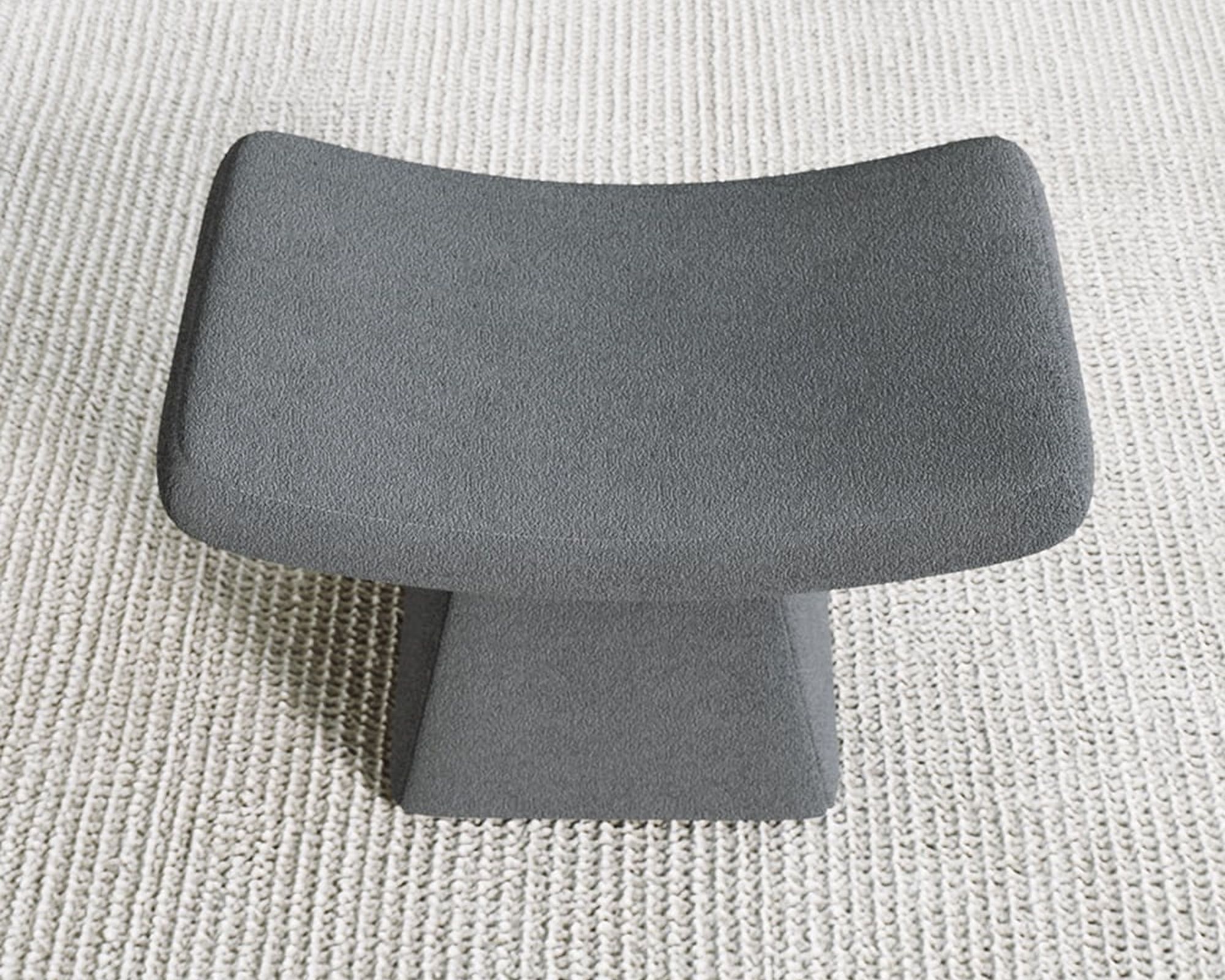 HMR Boucle Ottoman Unique Design Accent Chair - Gray