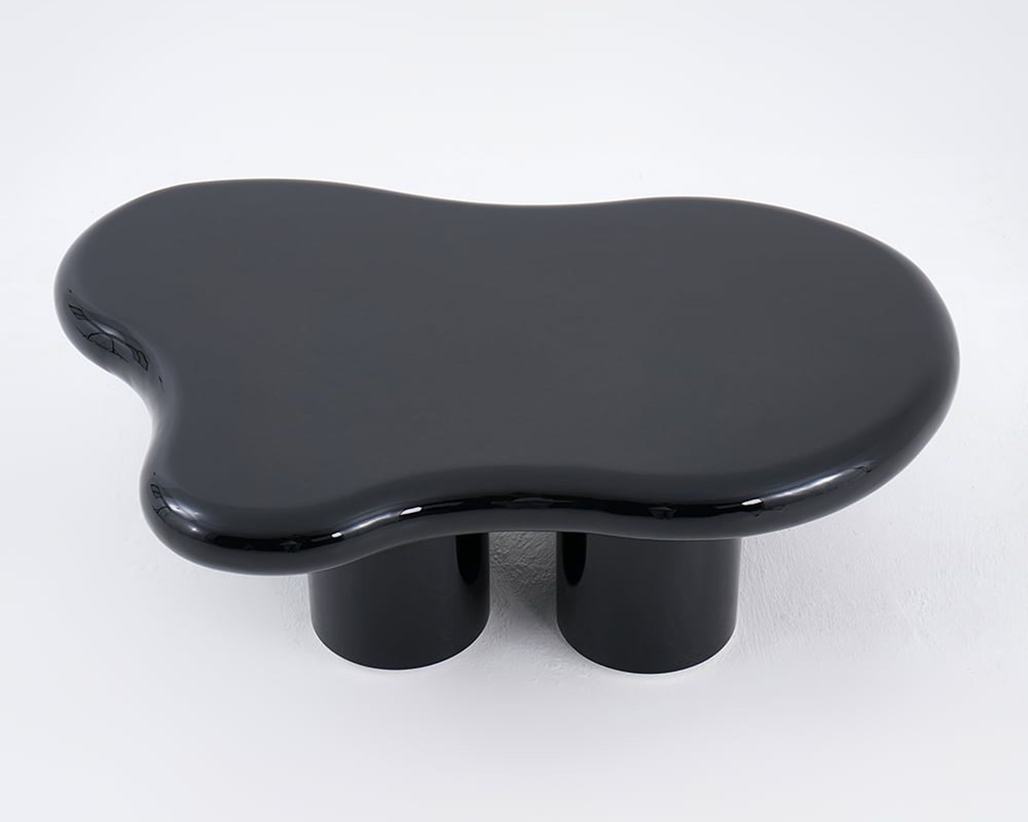 HMR 39" Irregular Cloud-Shaped Abstract Coffee Table - Black