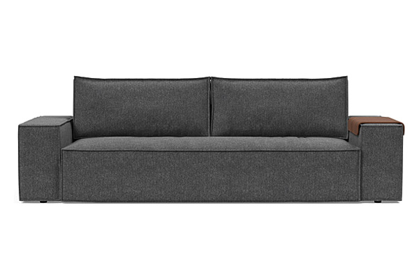 Innovation Living Newilla Sofa Bed with Wide Arms - 350 Taura Deep Grey