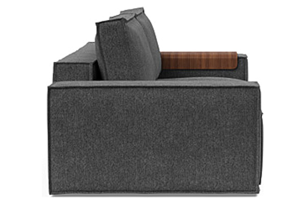 Innovation Living Newilla Sofa Bed with Wide Arms - 350 Taura Deep Grey