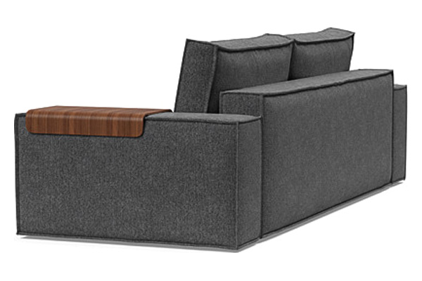 Innovation Living Newilla Sofa Bed with Wide Arms - 350 Taura Deep Grey