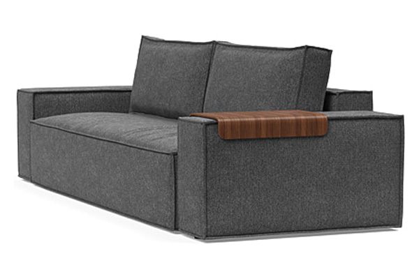 Innovation Living Newilla Sofa Bed with Wide Arms - 350 Taura Deep Grey