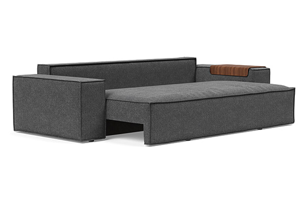 Innovation Living Newilla Sofa Bed with Wide Arms - 350 Taura Deep Grey