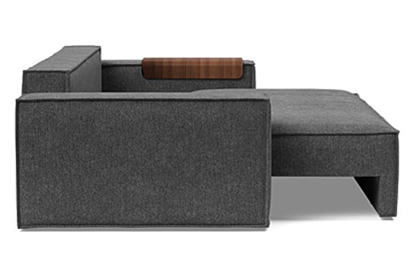 Innovation Living Newilla Sofa Bed with Wide Arms - 350 Taura Deep Grey