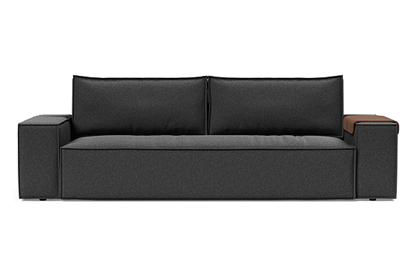 Innovation Living Newilla Sofa Bed with Wide Arms - 529 Bouclé Charcoal