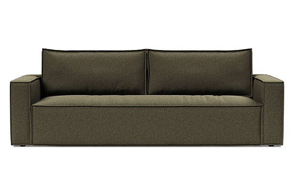 Innovation Living Newilla Sofa Bed with Standard Arms - 535 Bouclé Forest Green