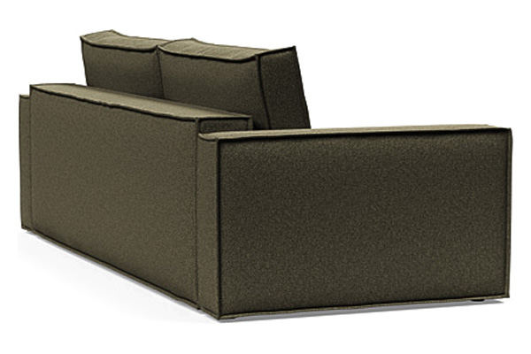 Innovation Living Newilla Sofa Bed with Standard Arms - 535 Bouclé Forest Green