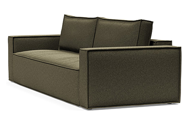 Innovation Living Newilla Sofa Bed with Standard Arms - 535 Bouclé Forest Green