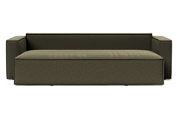 Innovation Living Newilla Sofa Bed with Standard Arms - 535 Bouclé Forest Green