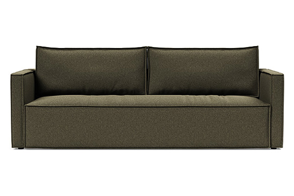 Innovation Living Newilla Sofa Bed with Slim Arms - 535 Bouclé Forest Green