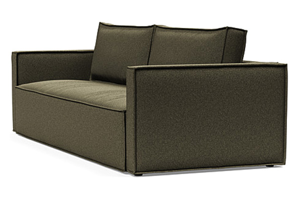 Innovation Living Newilla Sofa Bed with Slim Arms - 535 Bouclé Forest Green