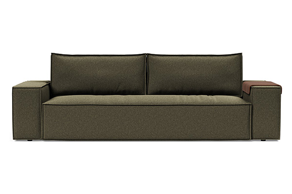 Innovation Living Newilla Sofa Bed with Wide Arms - 535 Bouclé Forest Green