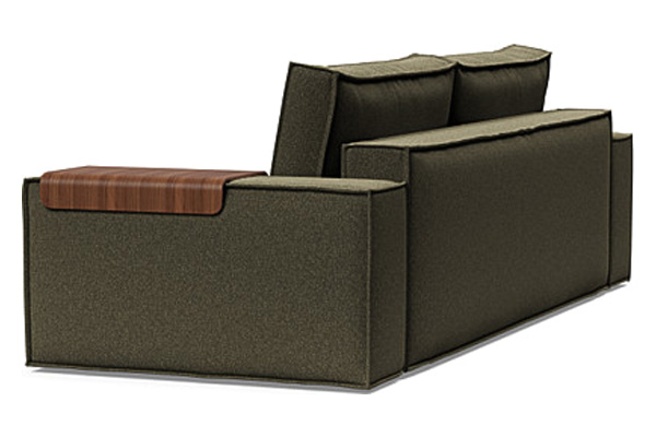 Innovation Living Newilla Sofa Bed with Wide Arms - 535 Bouclé Forest Green