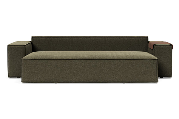 Innovation Living Newilla Sofa Bed with Wide Arms - 535 Bouclé Forest Green