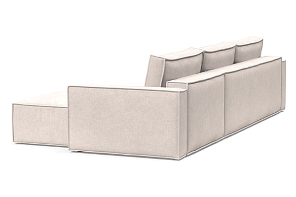 Innovation Living Newilla Sofa Bed With Lounger with Standard Arms - 255 Adario Basmati