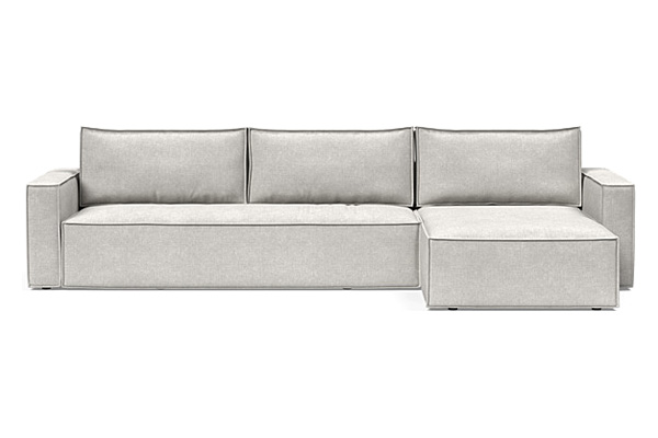 Innovation Living Newilla Sofa Bed With Lounger with Standard Arms - 256 Adario Fog