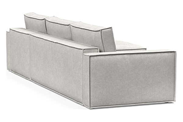 Innovation Living Newilla Sofa Bed With Lounger with Standard Arms - 256 Adario Fog