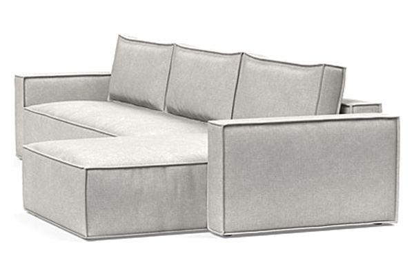 Innovation Living Newilla Sofa Bed With Lounger with Standard Arms - 256 Adario Fog