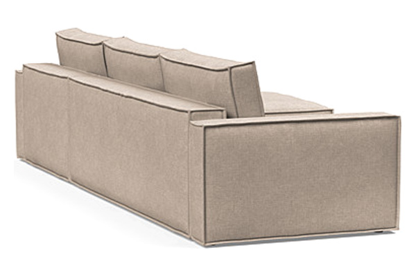 Innovation Living Newilla Sofa Bed With Lounger with Standard Arms - 257 Adario Taupe