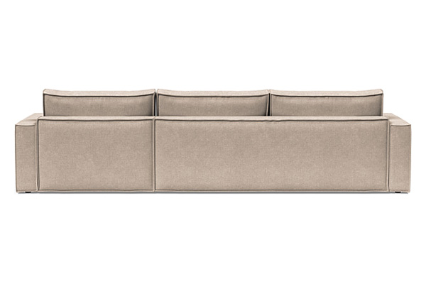 Innovation Living Newilla Sofa Bed With Lounger with Standard Arms - 257 Adario Taupe