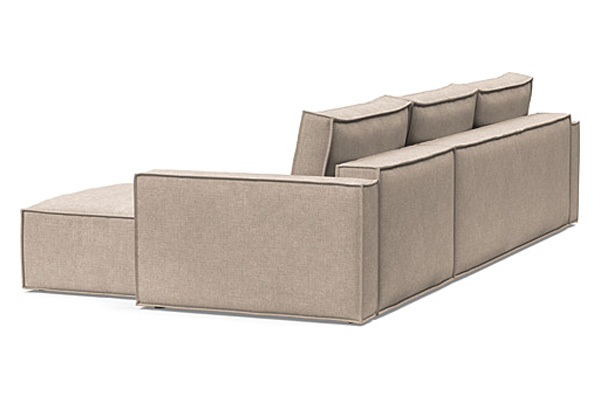 Innovation Living Newilla Sofa Bed With Lounger with Standard Arms - 257 Adario Taupe