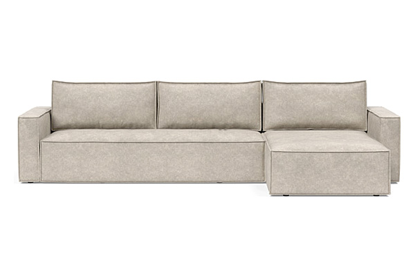 Innovation Living Newilla Sofa Bed With Lounger with Standard Arms - 280 Avella Sand