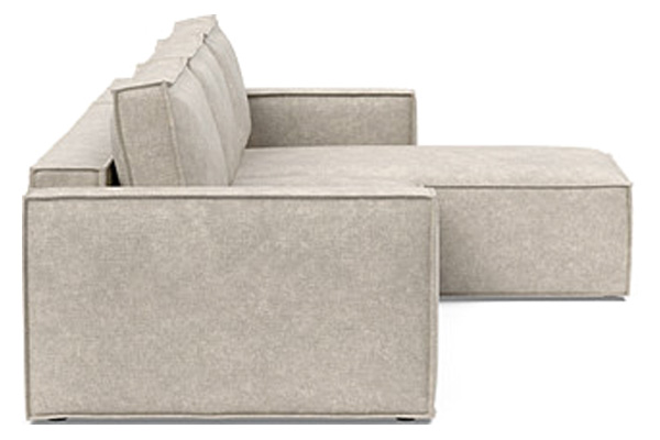 Innovation Living Newilla Sofa Bed With Lounger with Standard Arms - 280 Avella Sand