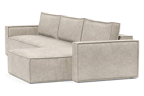 Innovation Living Newilla Sofa Bed With Lounger with Standard Arms - 280 Avella Sand