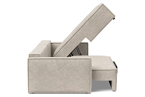 Innovation Living Newilla Sofa Bed With Lounger with Standard Arms - 280 Avella Sand